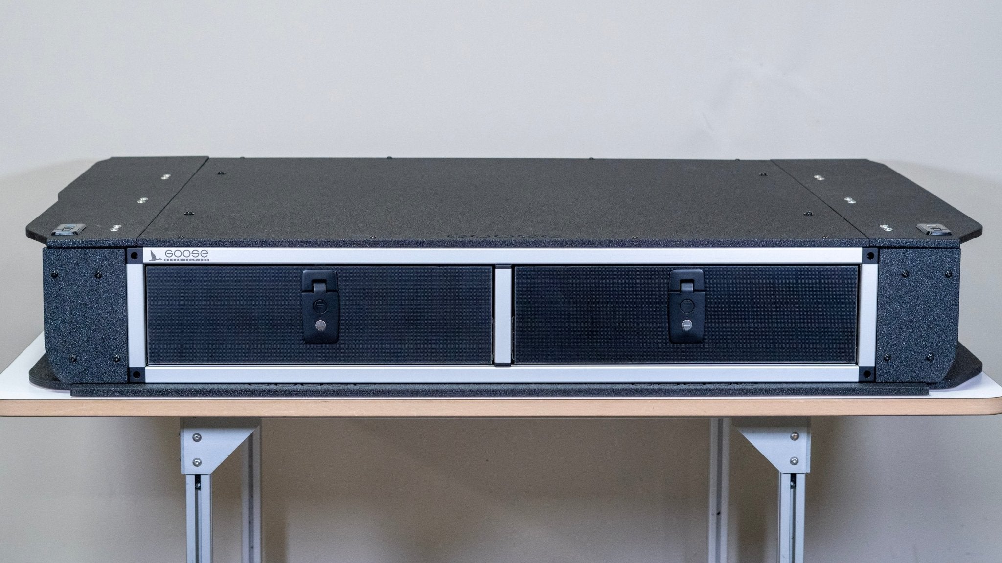 Goose Gear Toyota Land Cruiser 1991 - 1997 80 Series - Side x Side Drawer Module with Fitted Top Plate - 43 - 3/8" W x 8" H x 40" D