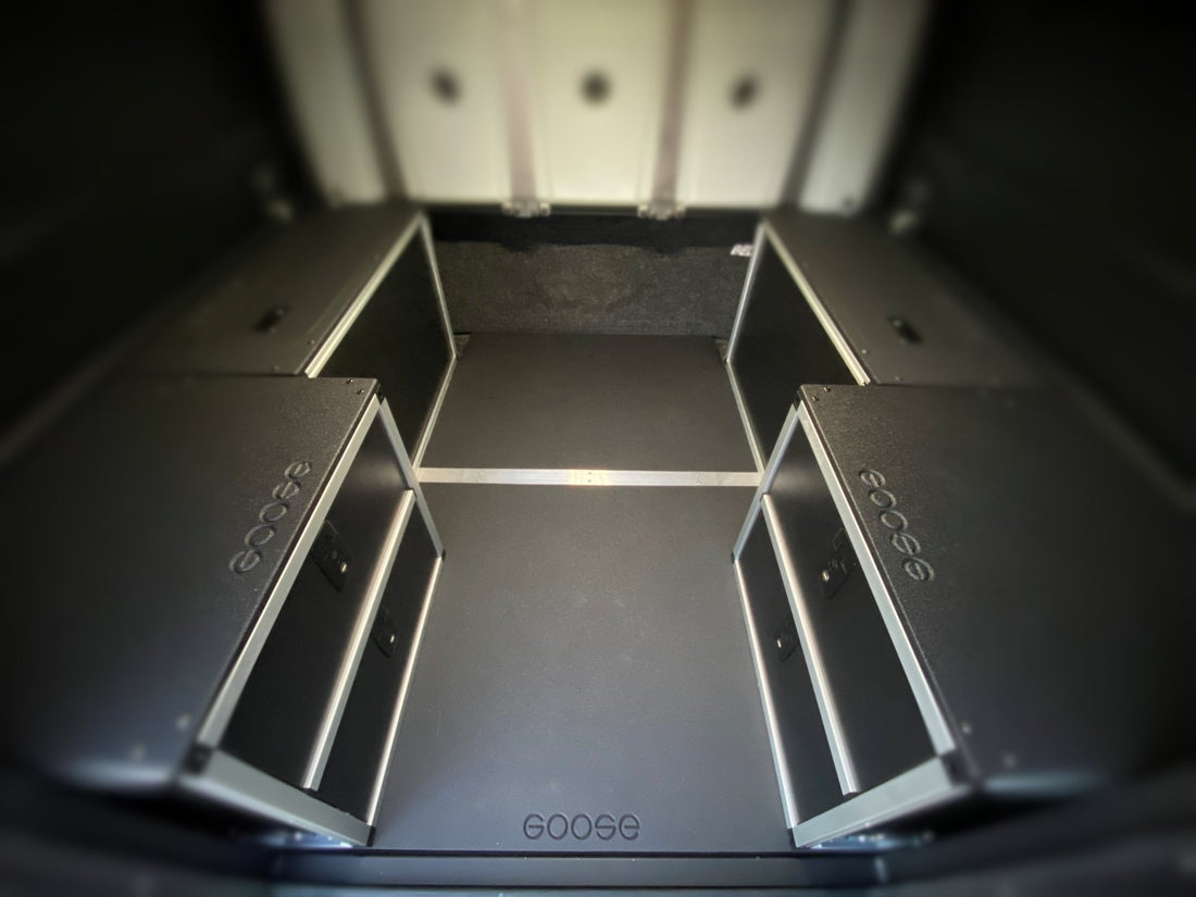 Goose Gear Alu-Cab Canopy Camper V2 - Chevy Colorado/GMC Canyon 2015-Present 2nd Gen. - Bed Plate System - 5&
