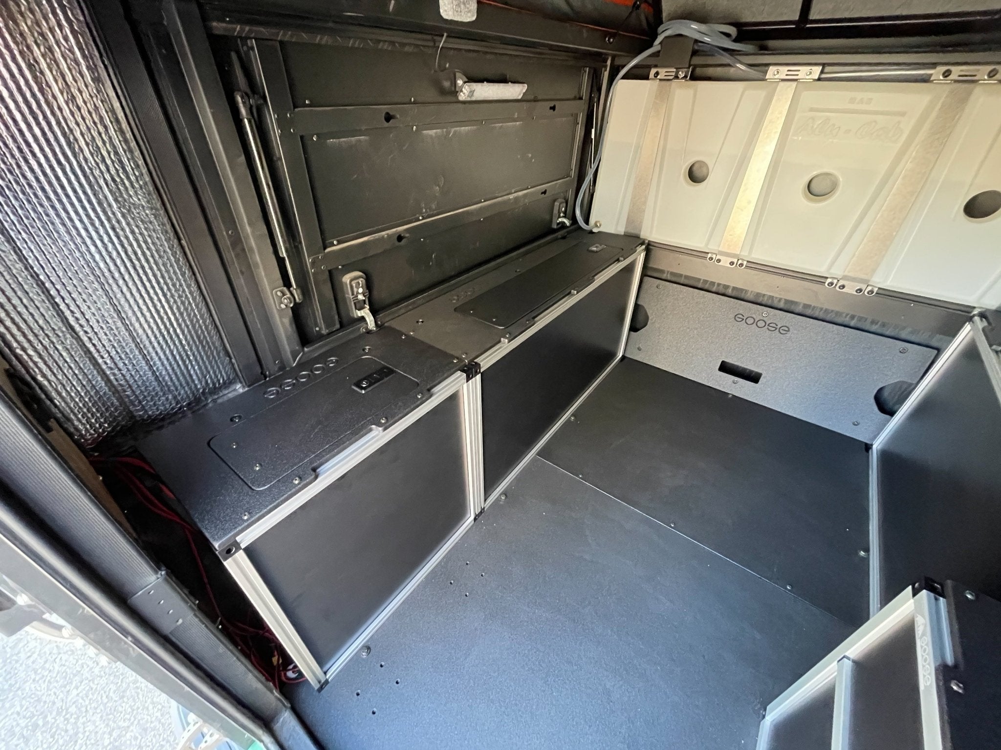 Goose Gear Alu-Cab Canopy Camper V2 - Toyota Tacoma 2005-Present 2nd & 3rd Gen. - Front Utility Module - 6&