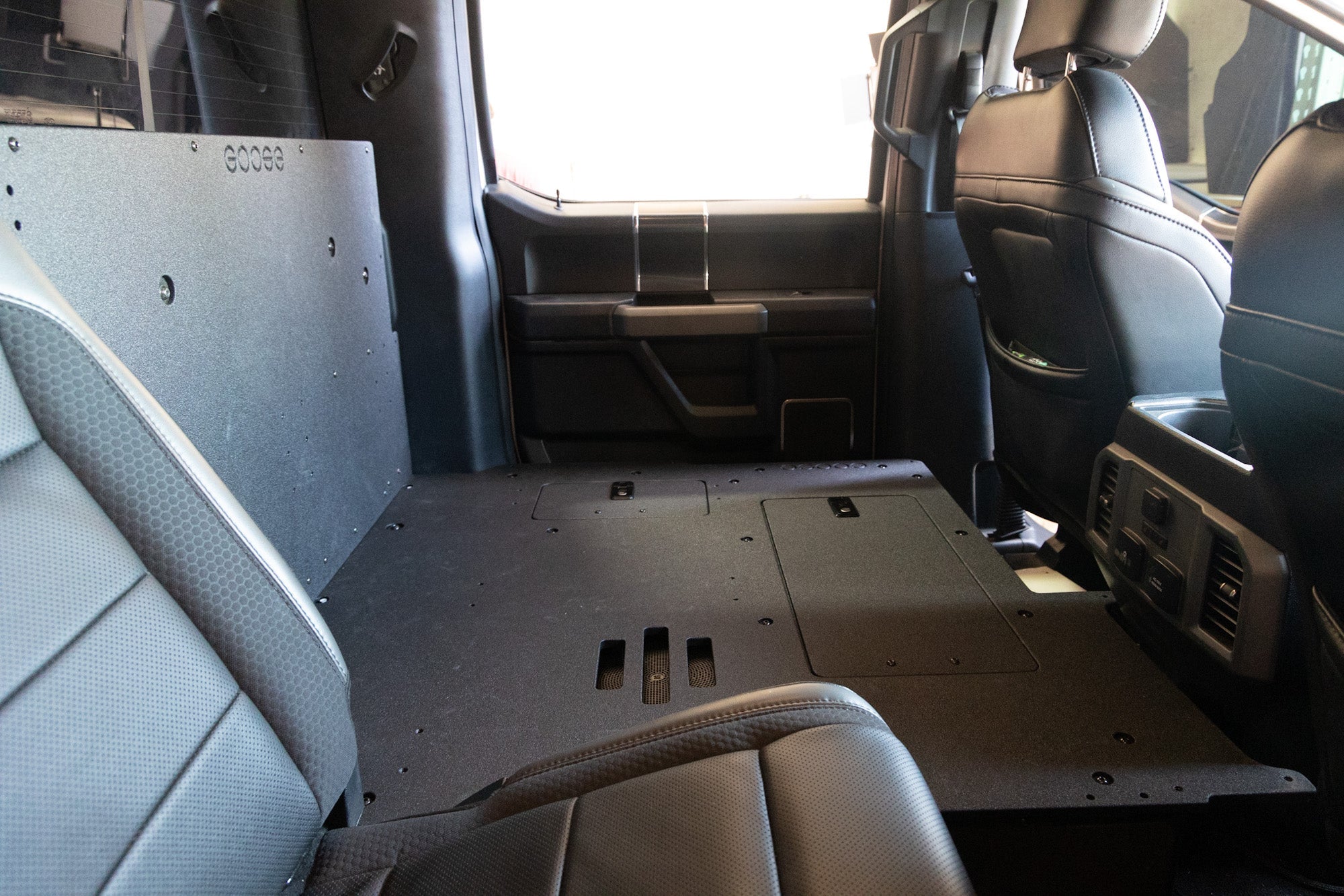 Goose Gear Ford F150 Raptor 2015-2020 2nd Gen. SuperCrew - Second Row Seat Delete Plate System