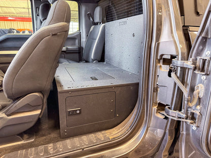 Goose Gear Ford - F - 150 - 2015 - Present - 13th &amp; 14th Gen - Explore Series - SuperCab - Second Row - HIGH Seat Delete Plate System - Without Subwoofer