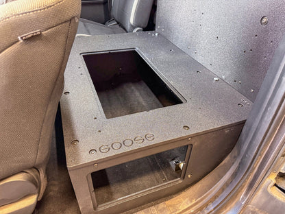 Goose Gear Ford - F - 150 - 2015 - Present - 13th &amp; 14th Gen - Explore Series - SuperCab - Second Row - HIGH Seat Delete Plate System - Without Subwoofer