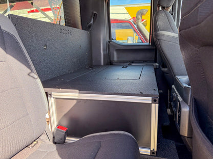 Goose Gear Ford - F150 - 2015 - Present - 13th - 14th Gen - Super Cab - without the center mounted B&amp;O Subwoofer - Explore Series - Single Drawer Module - With Fitted Top Plate