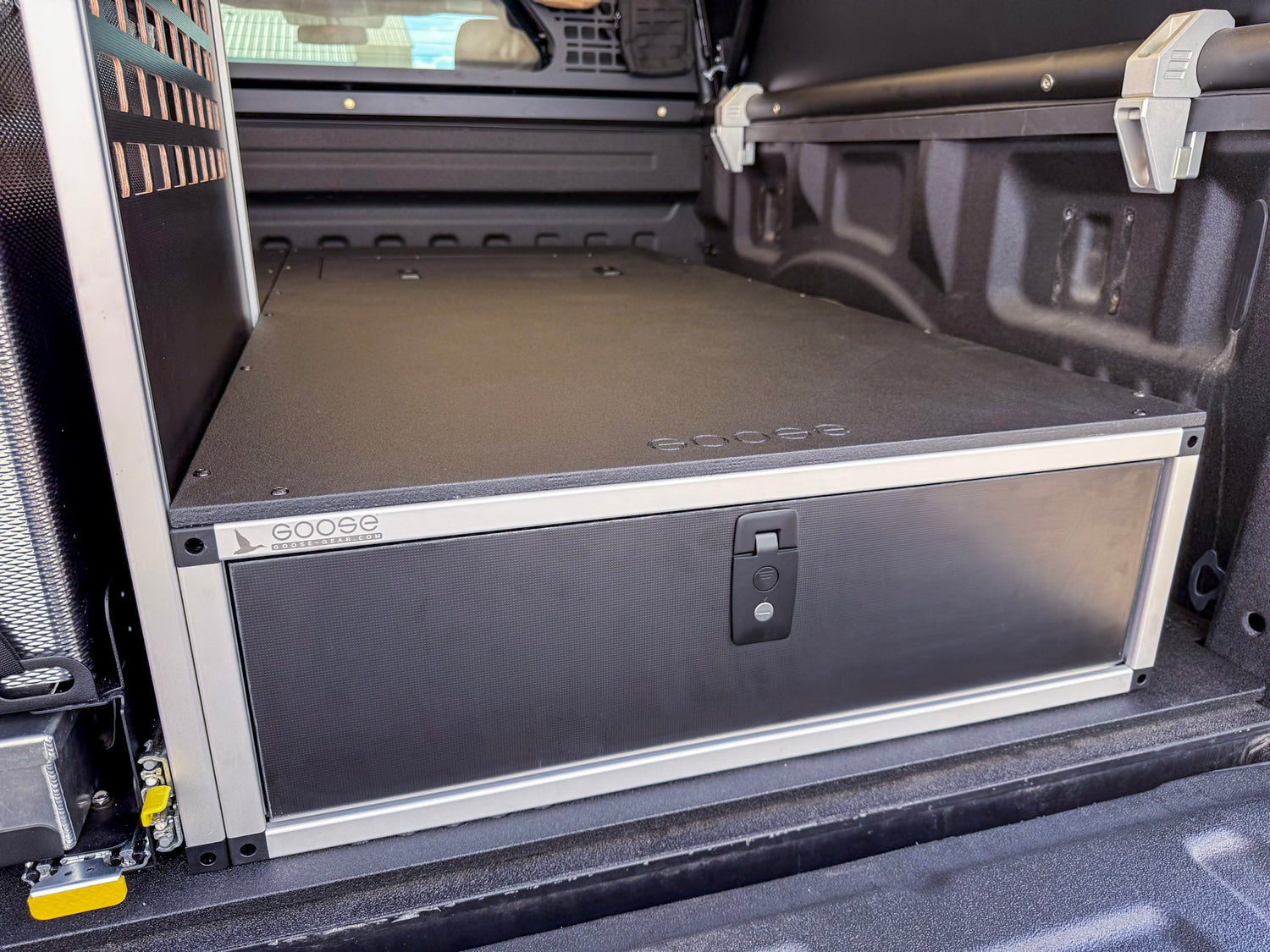 Goose Gear Ford F150 Raptor 2015 - 2020 2nd Gen. SuperCrew - Truck Bed Sleep Deck Drawer with Cubbie