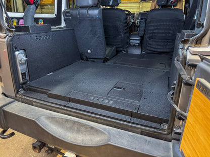 Goose Gear Jeep Wrangler 2007 - 2018 JKU 4 Door - Second Row Seat Delete Plate System - V2