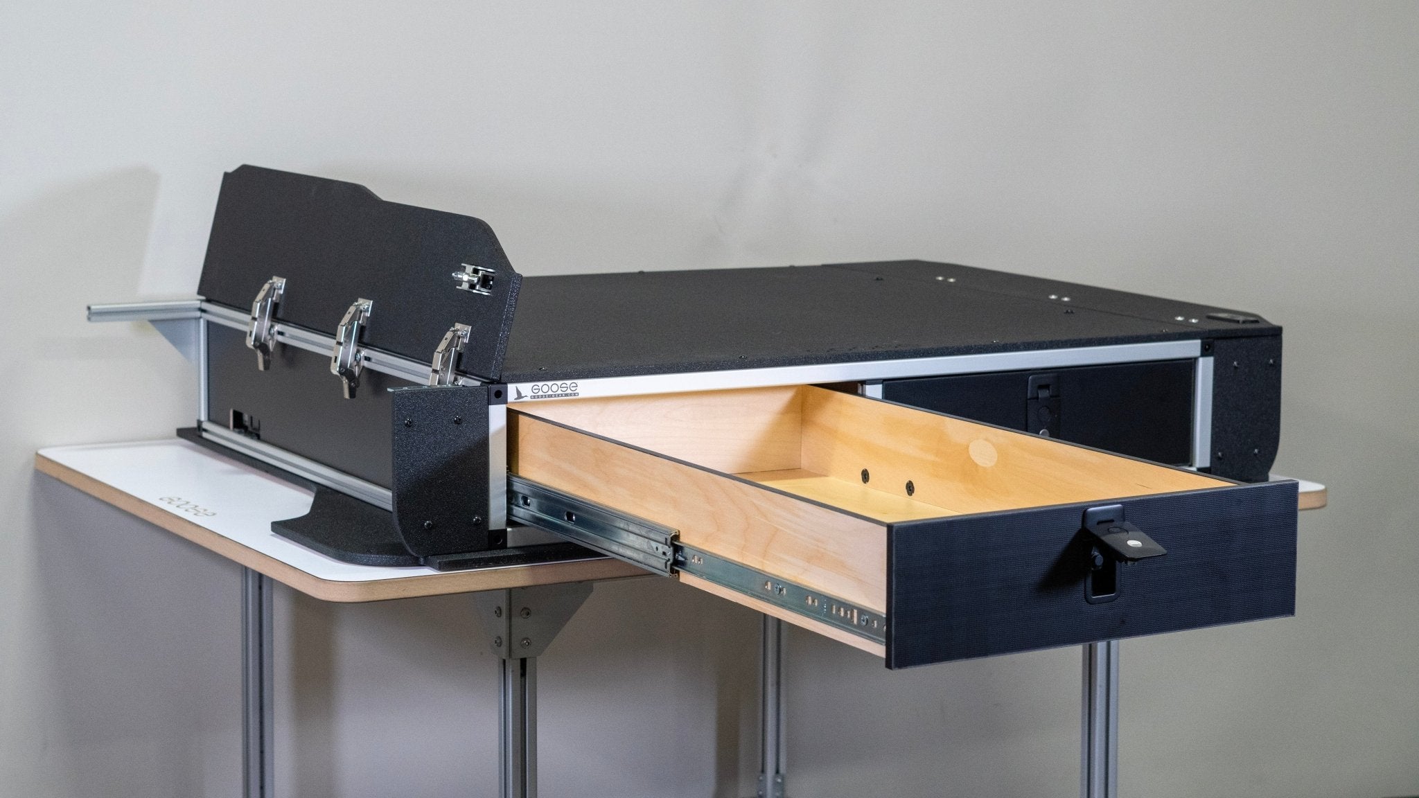 Goose Gear Toyota Land Cruiser 1991 - 1997 80 Series - Side x Side Drawer Module with Fitted Top Plate - 43 - 3/8" W x 8" H x 40" D