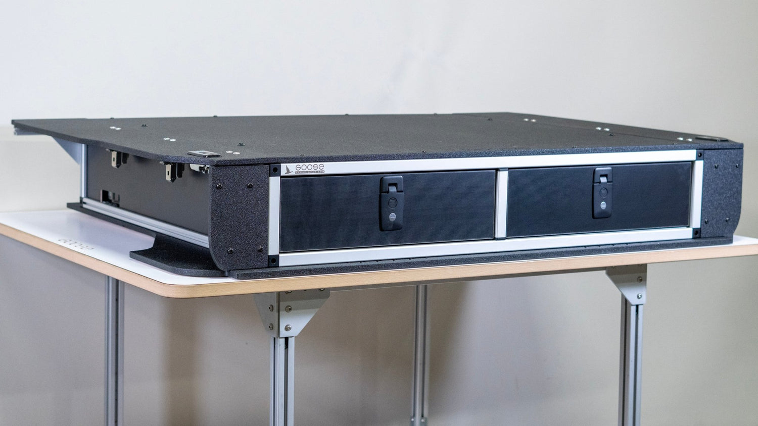 Goose Gear Toyota Land Cruiser 1991 - 1997 80 Series - Side x Side Drawer Module with Fitted Top Plate - 43 - 3/8" W x 8" H x 40" D