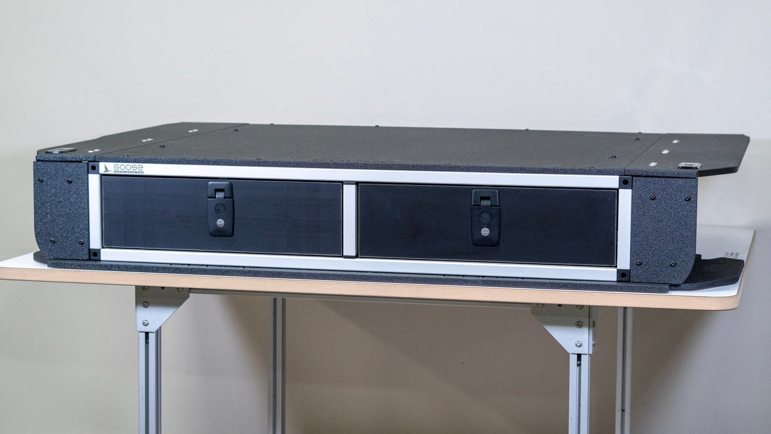 Goose Gear Toyota Land Cruiser 1991 - 1997 80 Series - Side x Side Drawer Module with Fitted Top Plate - 43 - 3/8" W x 8" H x 40" D