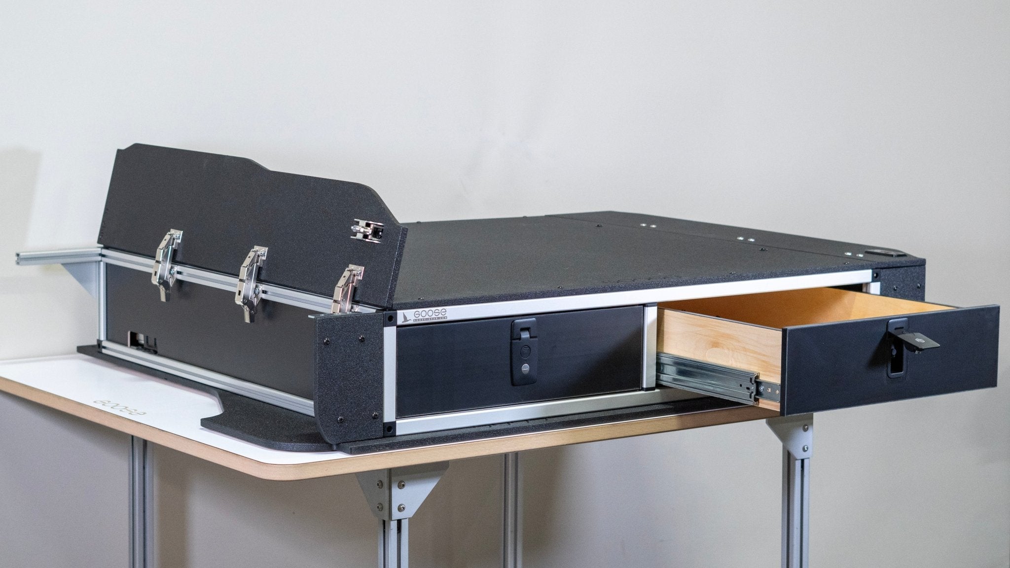 Goose Gear Toyota Land Cruiser 1991 - 1997 80 Series - Side x Side Drawer Module with Fitted Top Plate - 43 - 3/8" W x 8" H x 40" D