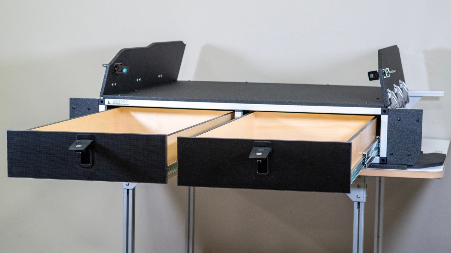 Goose Gear Toyota Land Cruiser 1991 - 1997 80 Series - Side x Side Drawer Module with Fitted Top Plate - 43 - 3/8" W x 8" H x 40" D