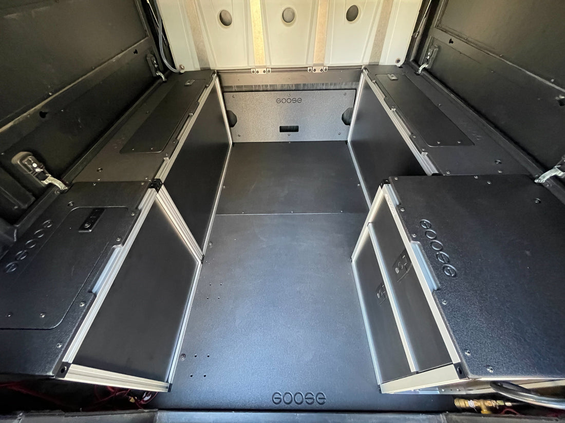 Goose Gear Alu-Cab Canopy Camper V2 - Toyota Tacoma 2005-Present 2nd &amp; 3rd Gen. - Front Utility Module - 6&