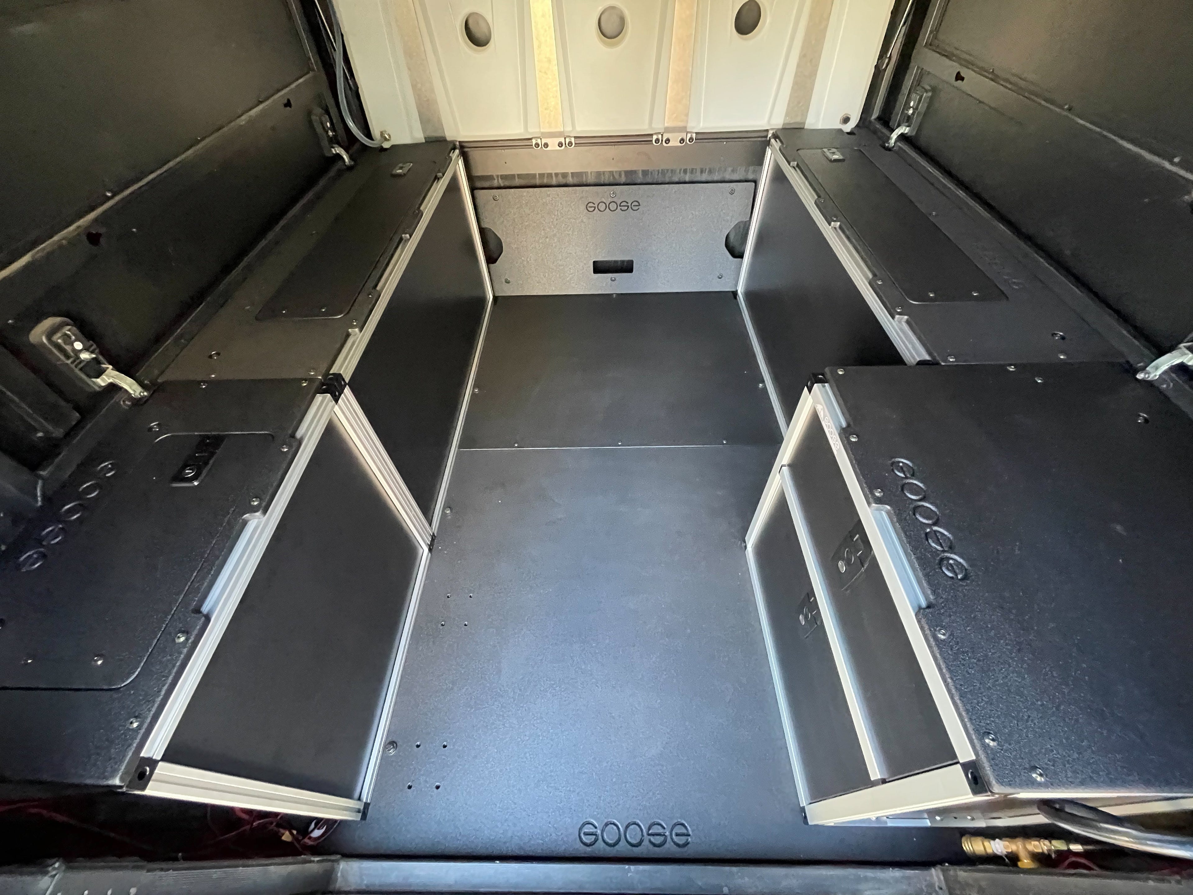 Goose Gear Alu-Cab Canopy Camper V2 - Toyota Tacoma 2005-Present 2nd &amp; 3rd Gen. - Front Utility Module - 6&