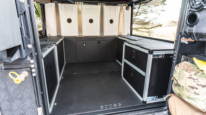Alu-Cab Canopy Camper V2 - Toyota Tacoma 2005-Present 2nd &amp; 3rd Gen. - Rear Double Drawer Module - 6&