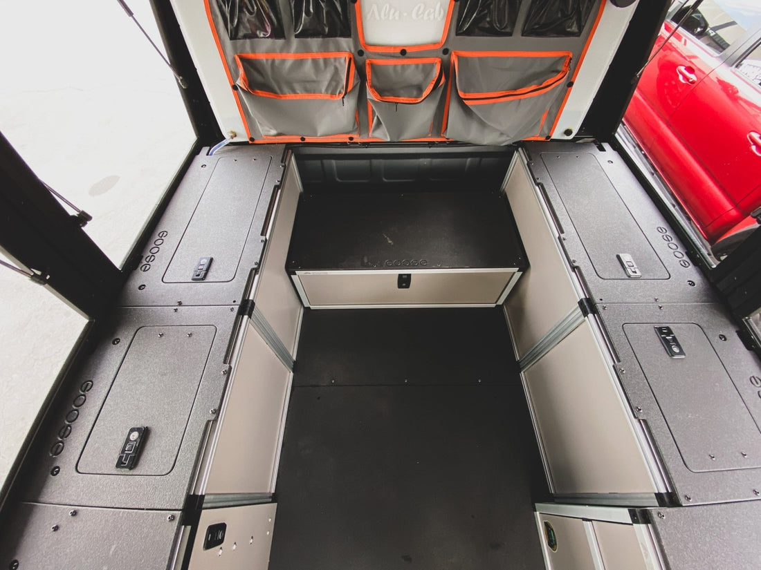Goose Gear Alu-Cab Alu-Cabin Canopy Camper - Toyota Tundra 2022-Present 3rd Gen. - Front Utility Module - 6&