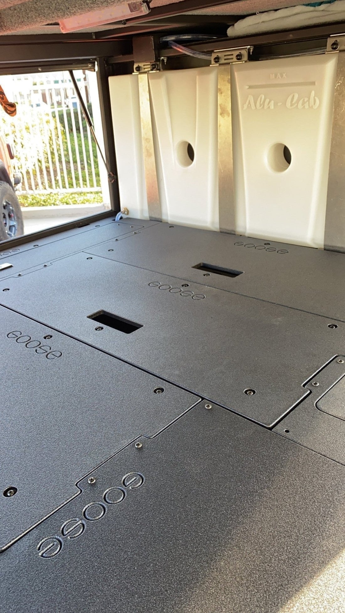 Goose Gear Alu-Cab Canopy Camper - Sleep Deck Panel - Double Drawer Module to Utility Module