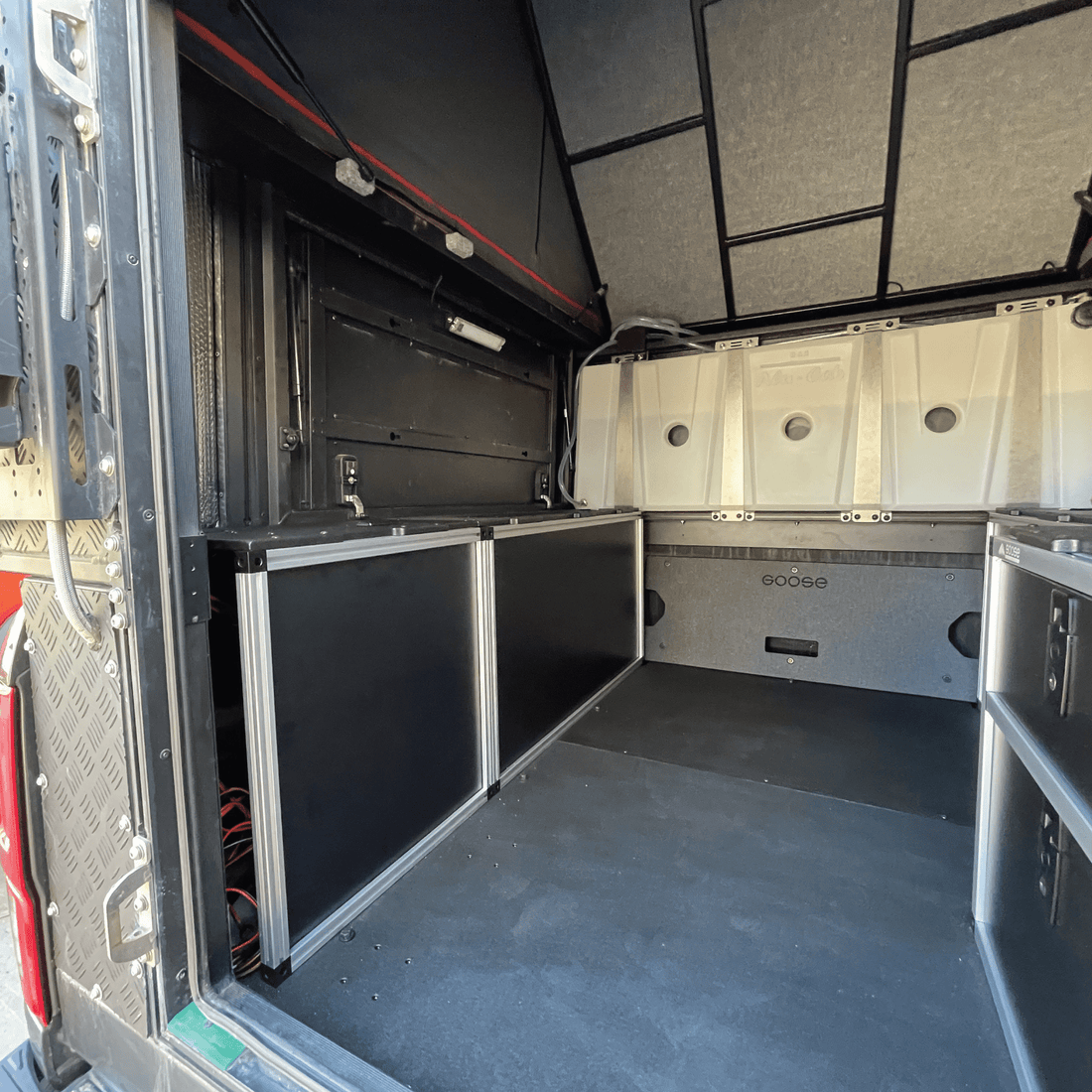Goose Gear Alu-Cab Canopy Camper V2 - Toyota Tacoma 2005-Present 2nd & 3rd Gen. - Rear Utility Module - 6&