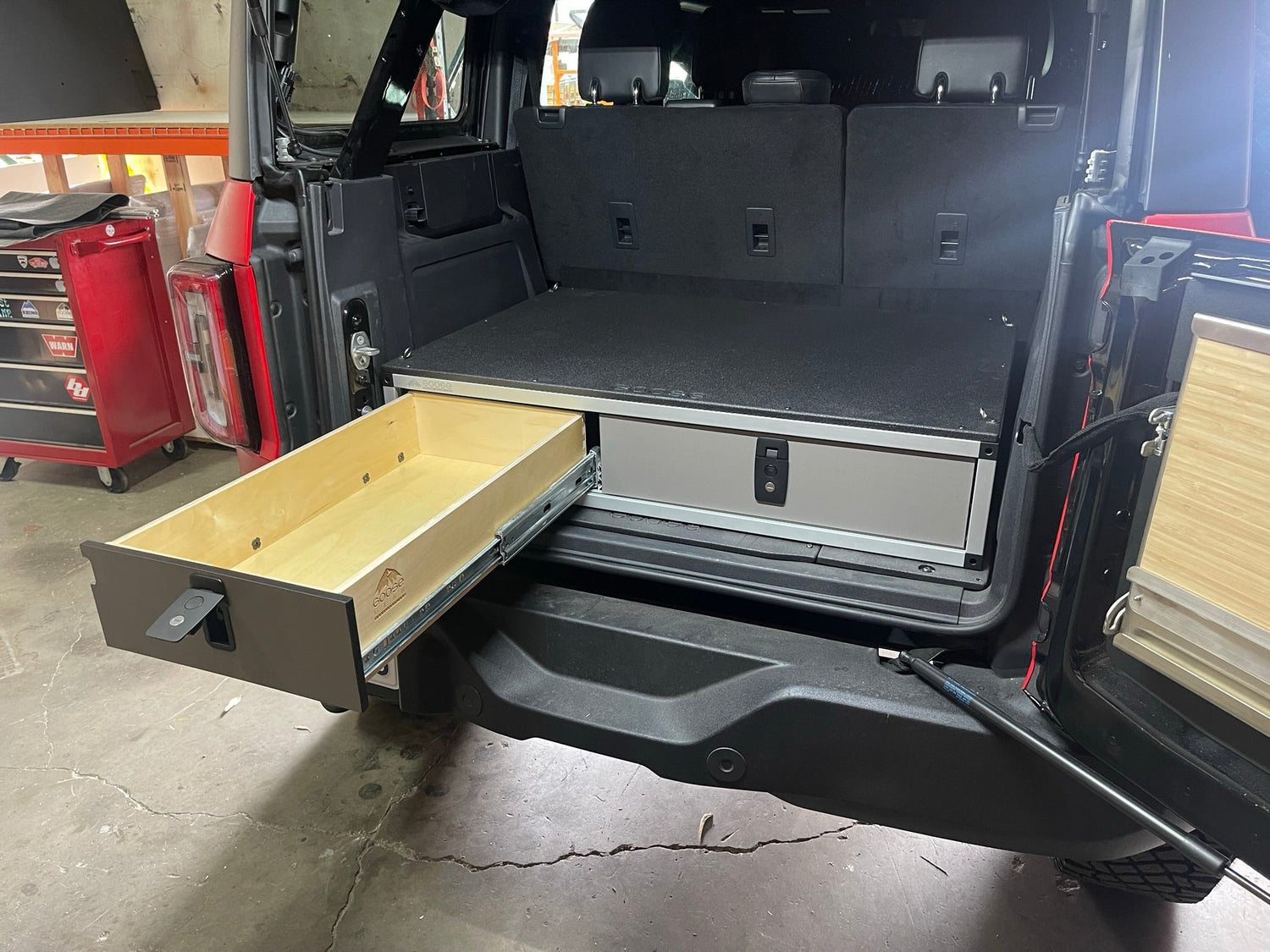Goose Gear Ford Bronco 2021-Present 6th Gen. - Side x Side Drawer Module - 41 3/8&quot; Wide x 28&quot; Depth