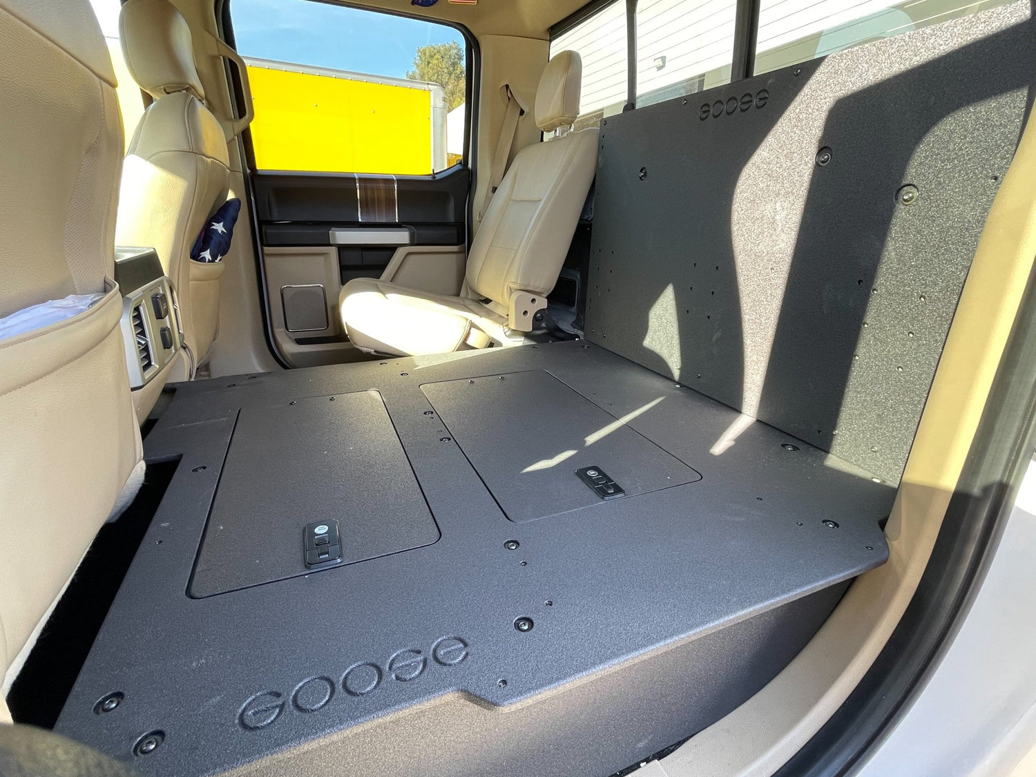 Goose Gear Ford Super Duty F250-F550 2017-Present 4th Gen. Crew Cab - Second Row Seat Delete Plate System