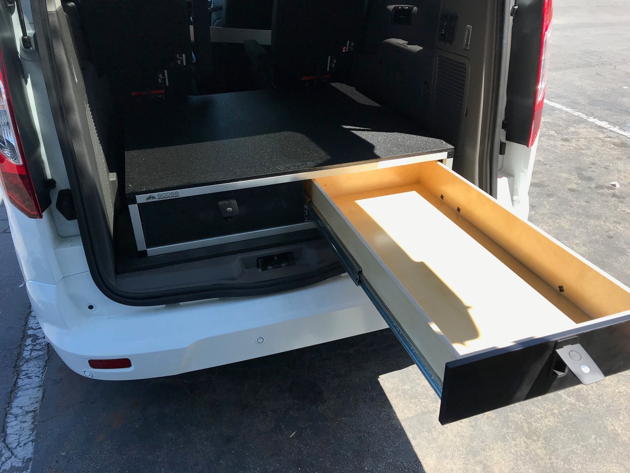 Goose Gear Ford Transit Connect 2014-Present 2nd Gen. - Side x Side Drawer Module - 43 3/8&quot; Wide x 8&quot; High x 40&quot; Depth