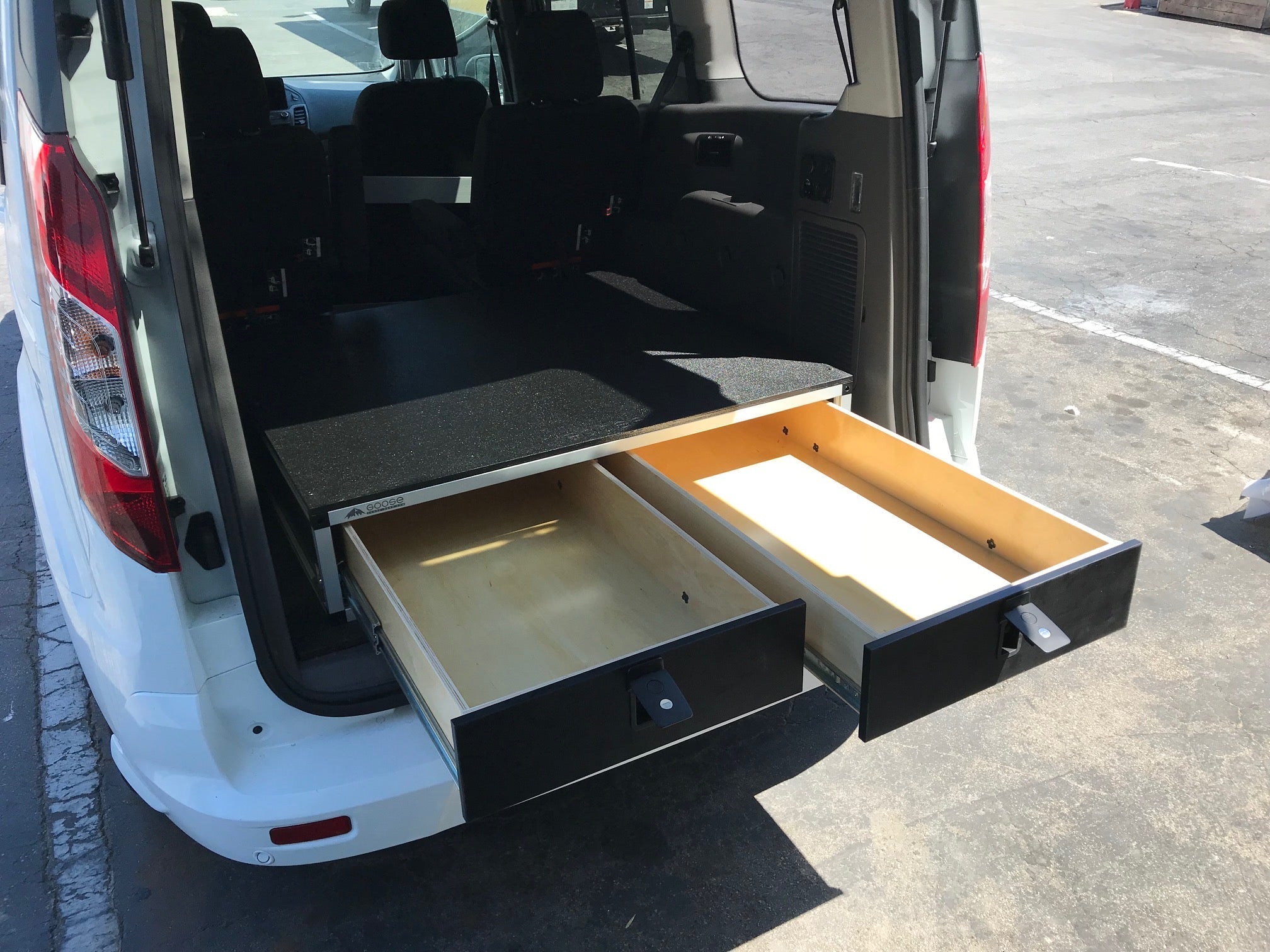 Goose Gear Ford Transit Connect 2014-Present 2nd Gen. - Side x Side Drawer Module - 43 3/8&quot; Wide x 8&quot; High x 40&quot; Depth