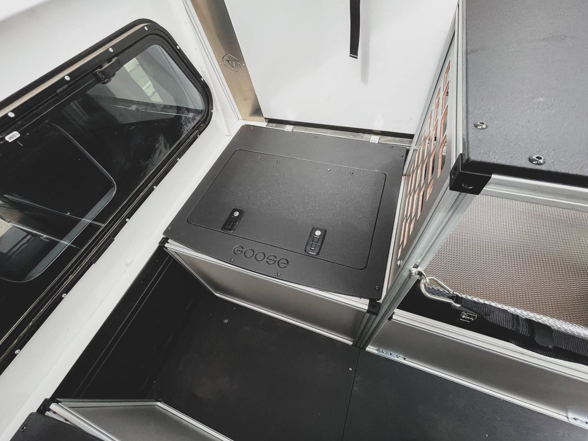 Camper Bed Module Passenger Side Front Utility Module for 6′ Truck Beds | Goose Gear