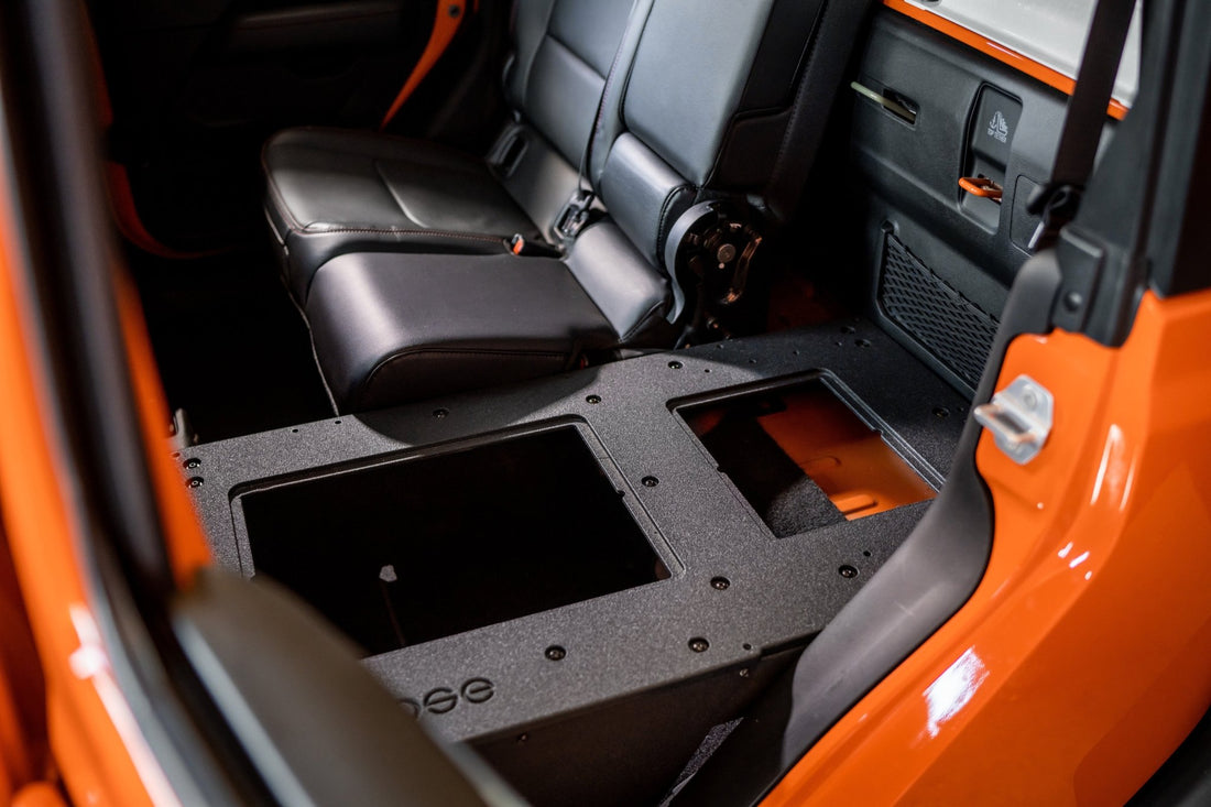 Goose Gear Jeep Gladiator 2019-Present JT 4 Door - Second Row Seat Delete Plate System - High Platform