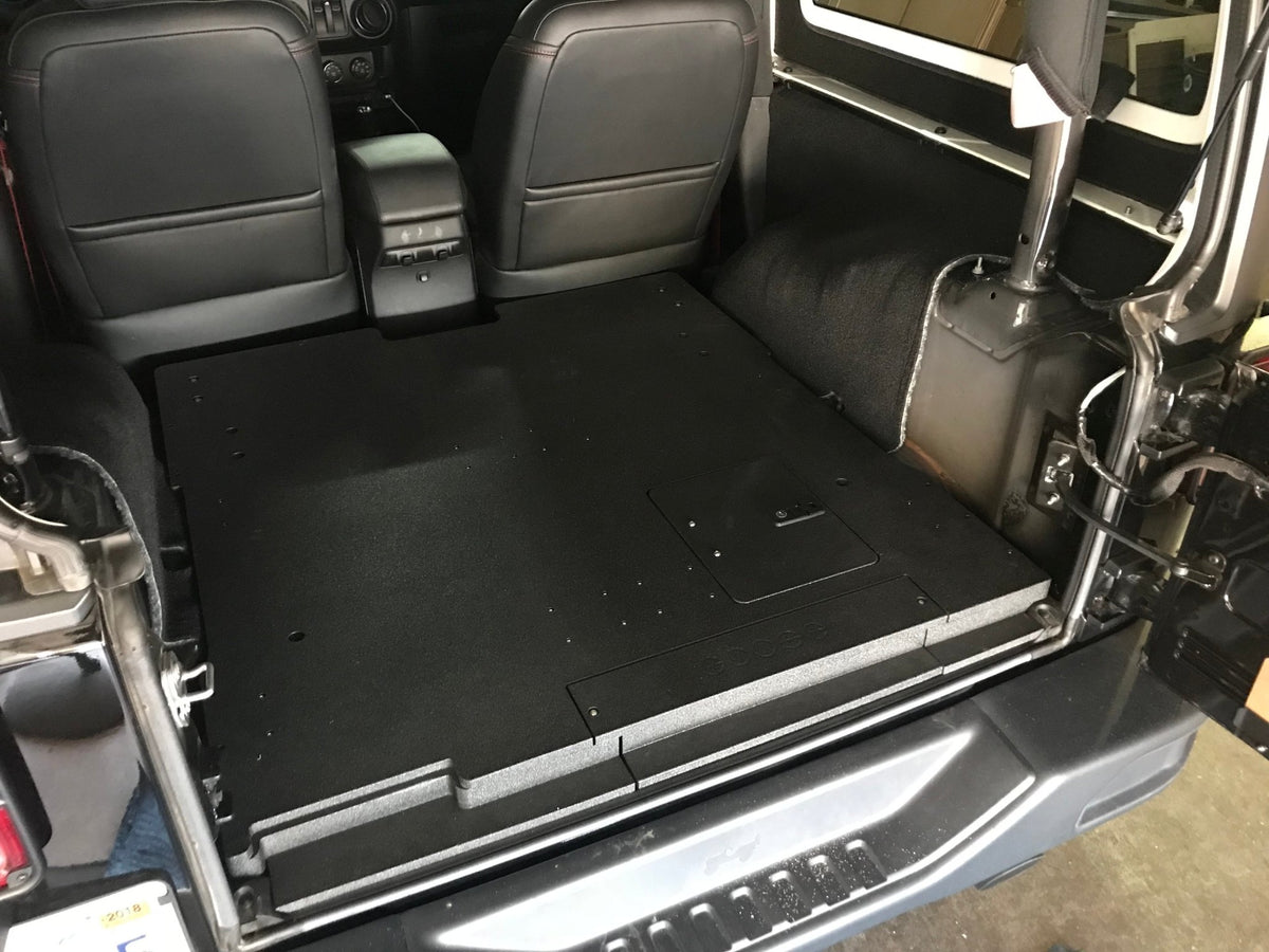 No Rear Seats Goose Gear Jeep Wrangler 2007-2018 JK 2 Door - Rear Cargo Plate Systems
