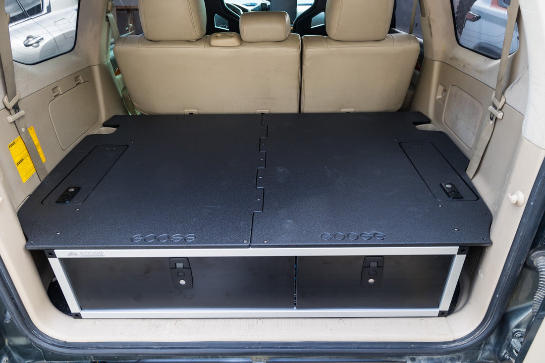Goose Gear Lexus GX470 2002-2009 1st Gen. - Side x Side Drawer Module with Fitted Top Plate - 41-3/8&quot;W x 10&quot;H x 36&quot;D