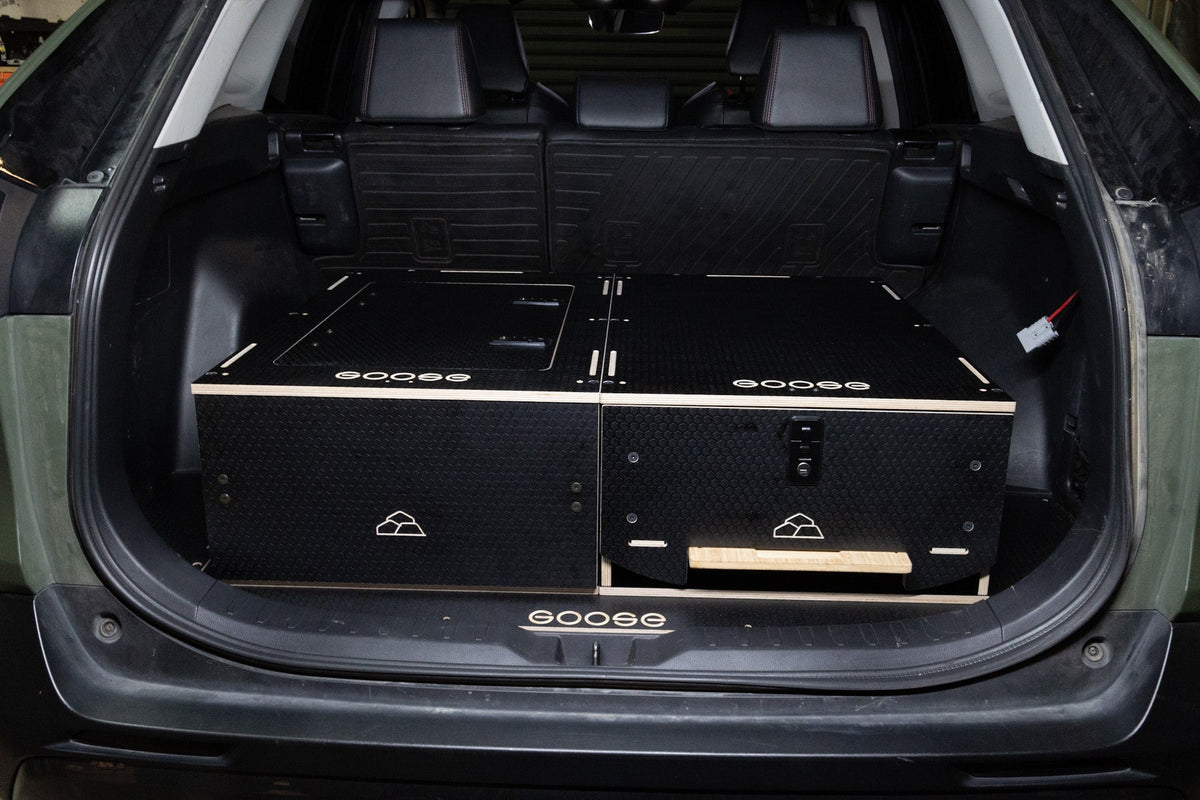 Rav 4 Rear Storage Rack System Goose Gear Rear Storage Package - Toyota RAV4 Drawers 2019-Present 5th Gen.